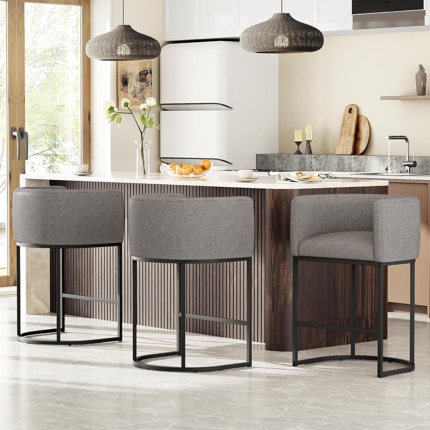 Luxe Curve Counter Stool Set
