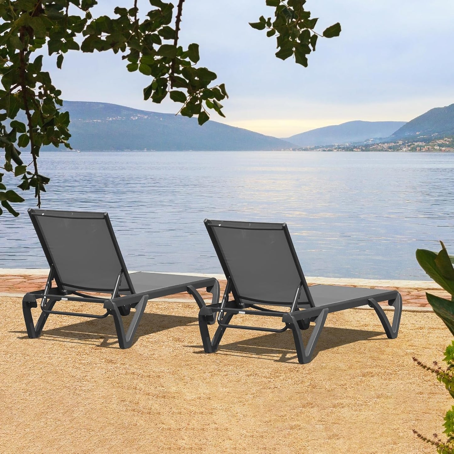 Heavy-Duty Textilene Aluminum Outdoor Lounge Chair