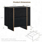 Modern Architectural Wood Dresser with Gold-Capped Feet
