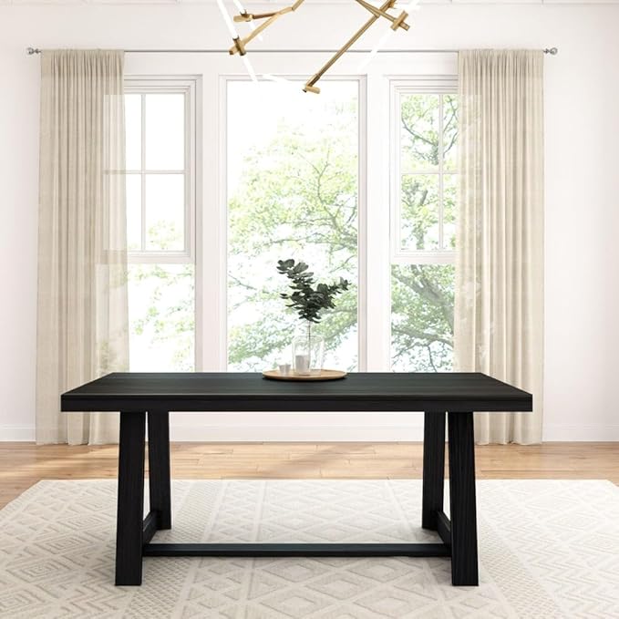 Heritage Grove Solid Wood Farmhouse Dining Table