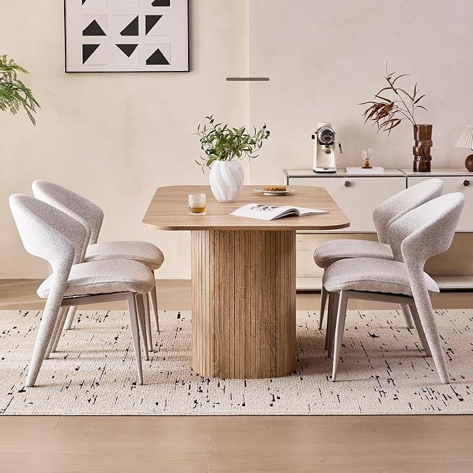 Monroe Fluted Pedestal Dining Table