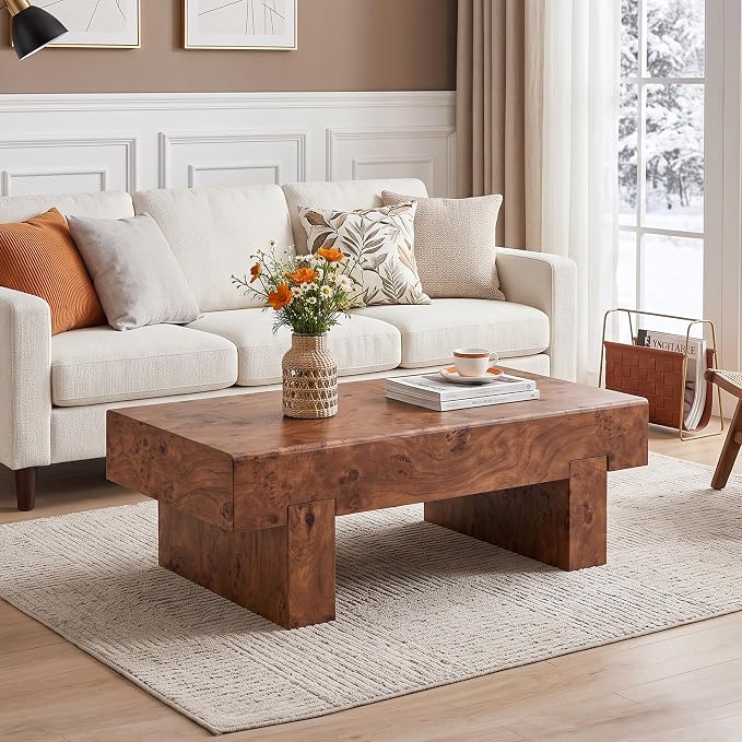 Architectural Block Base Coffee Table