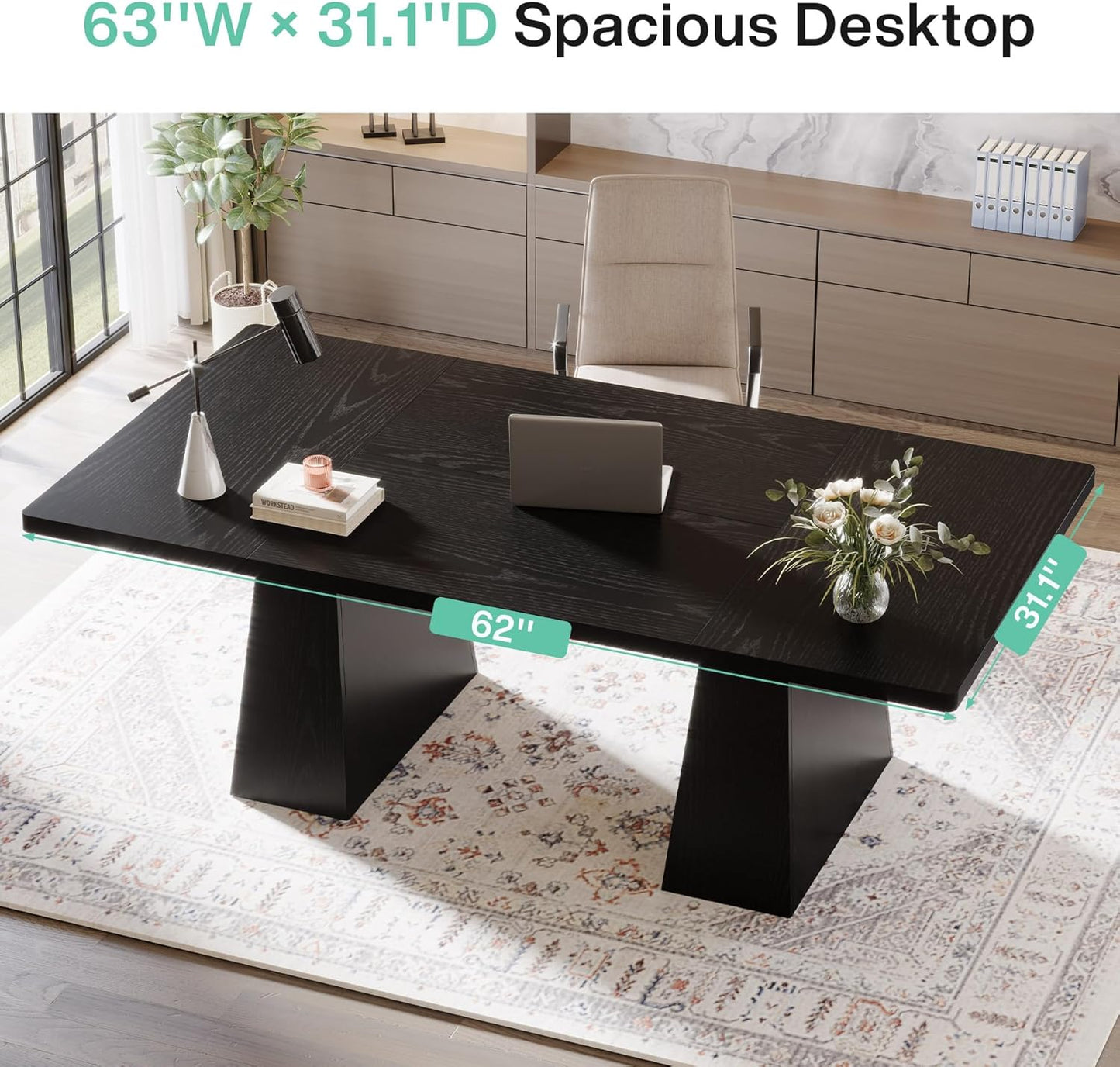Noir Executive Desk