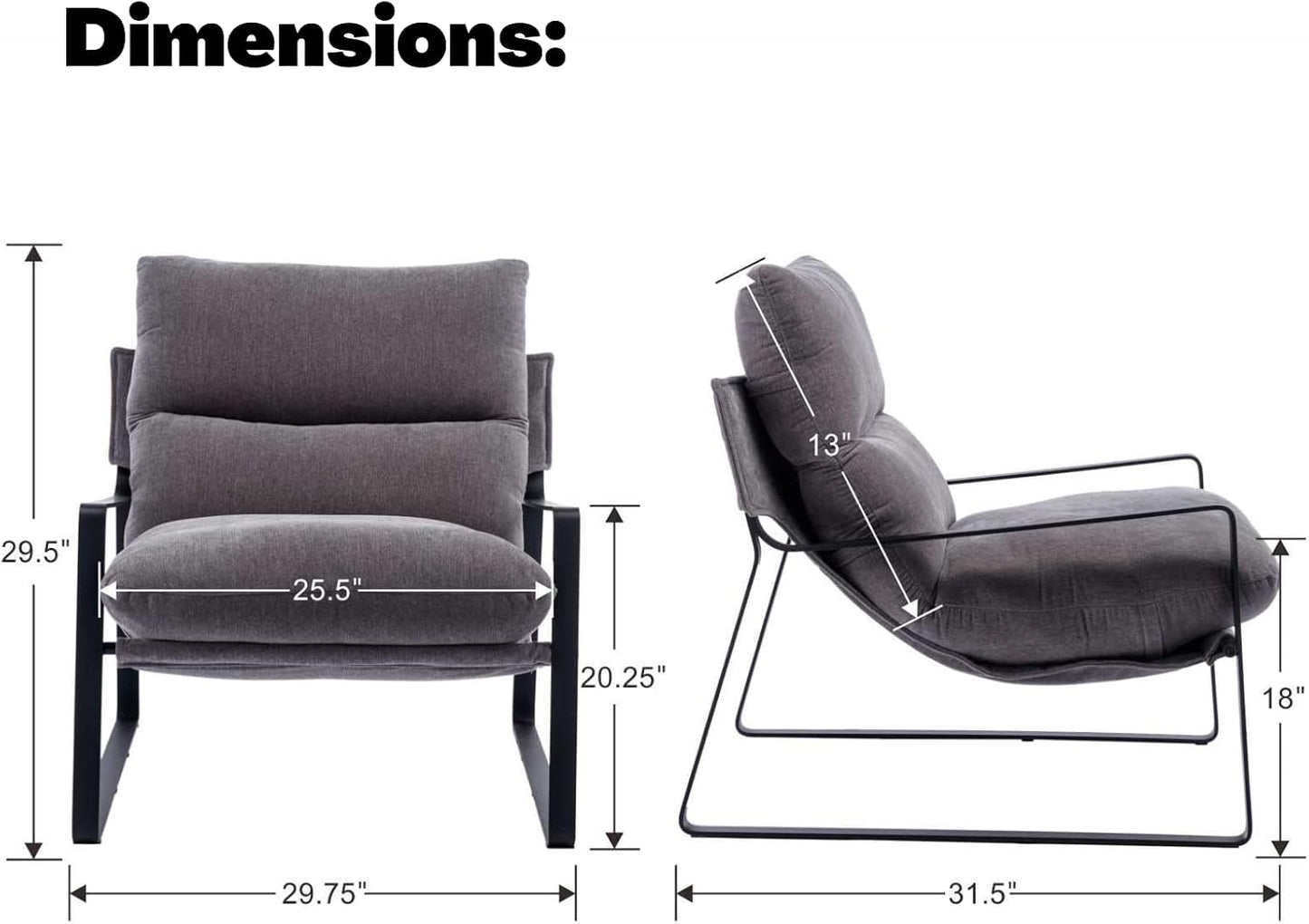 Montrose Fabric & Leather Accent Chair