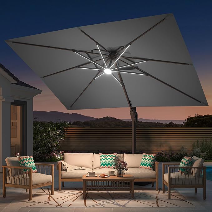 LumiShade LED Cantilever Umbrella
