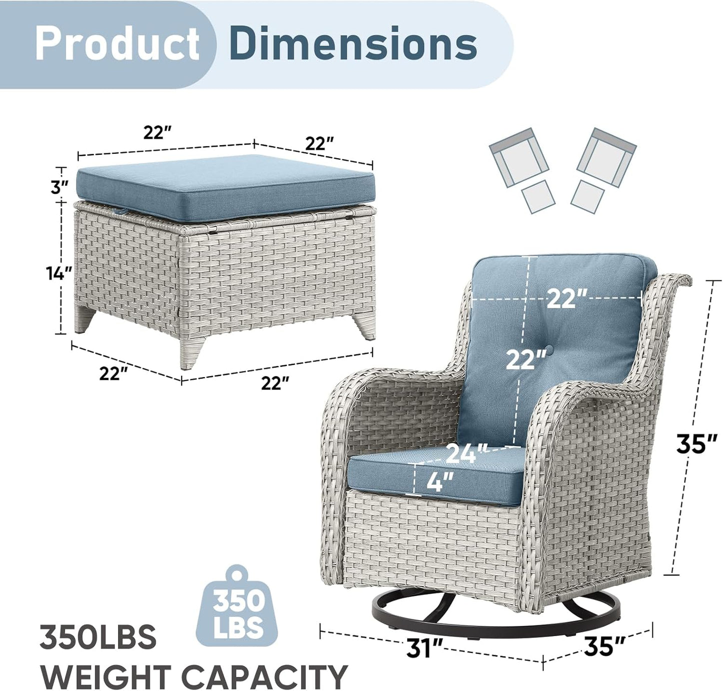 EverRock Outdoor Comfort Patio Set