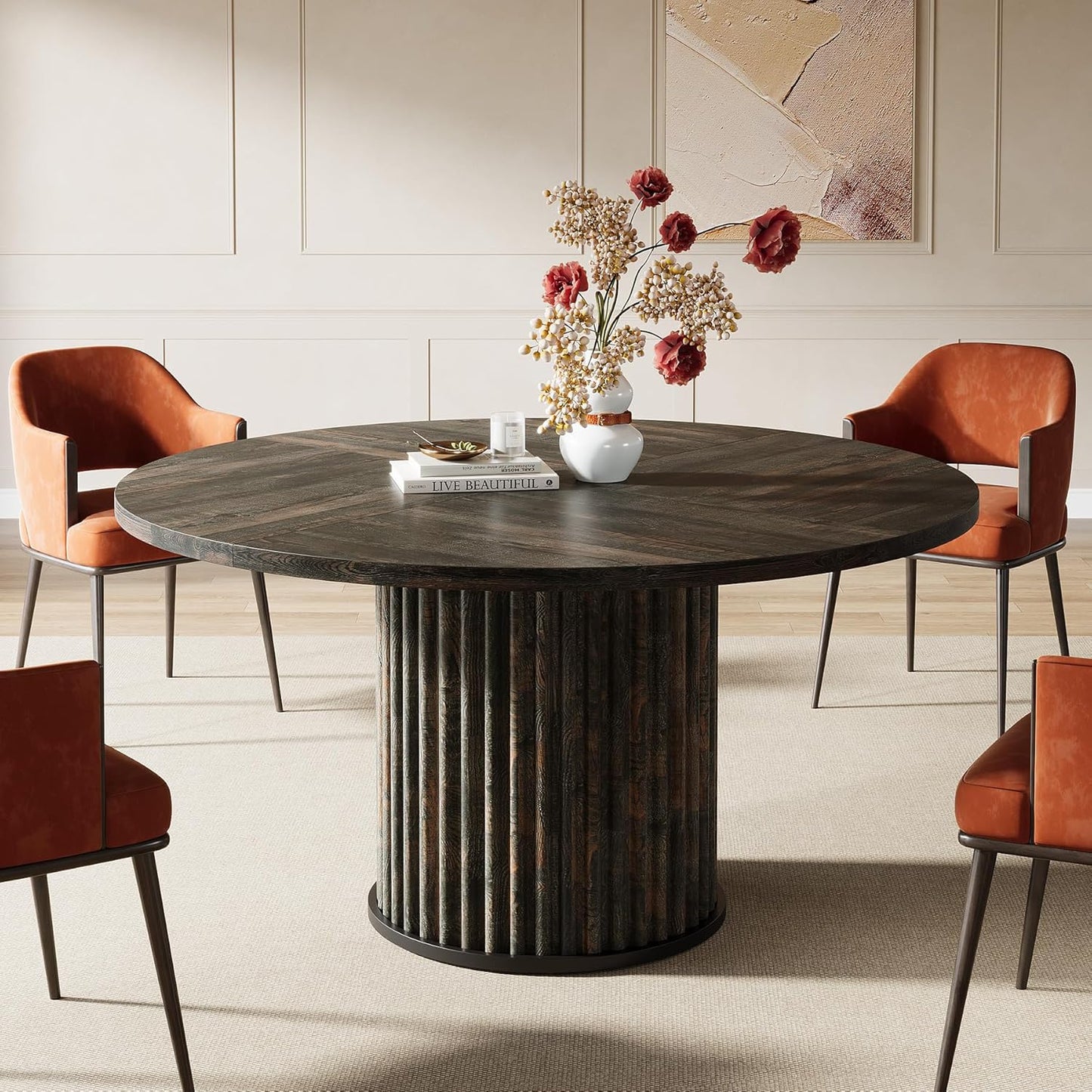 Aurelia Fluted Round Dining Table