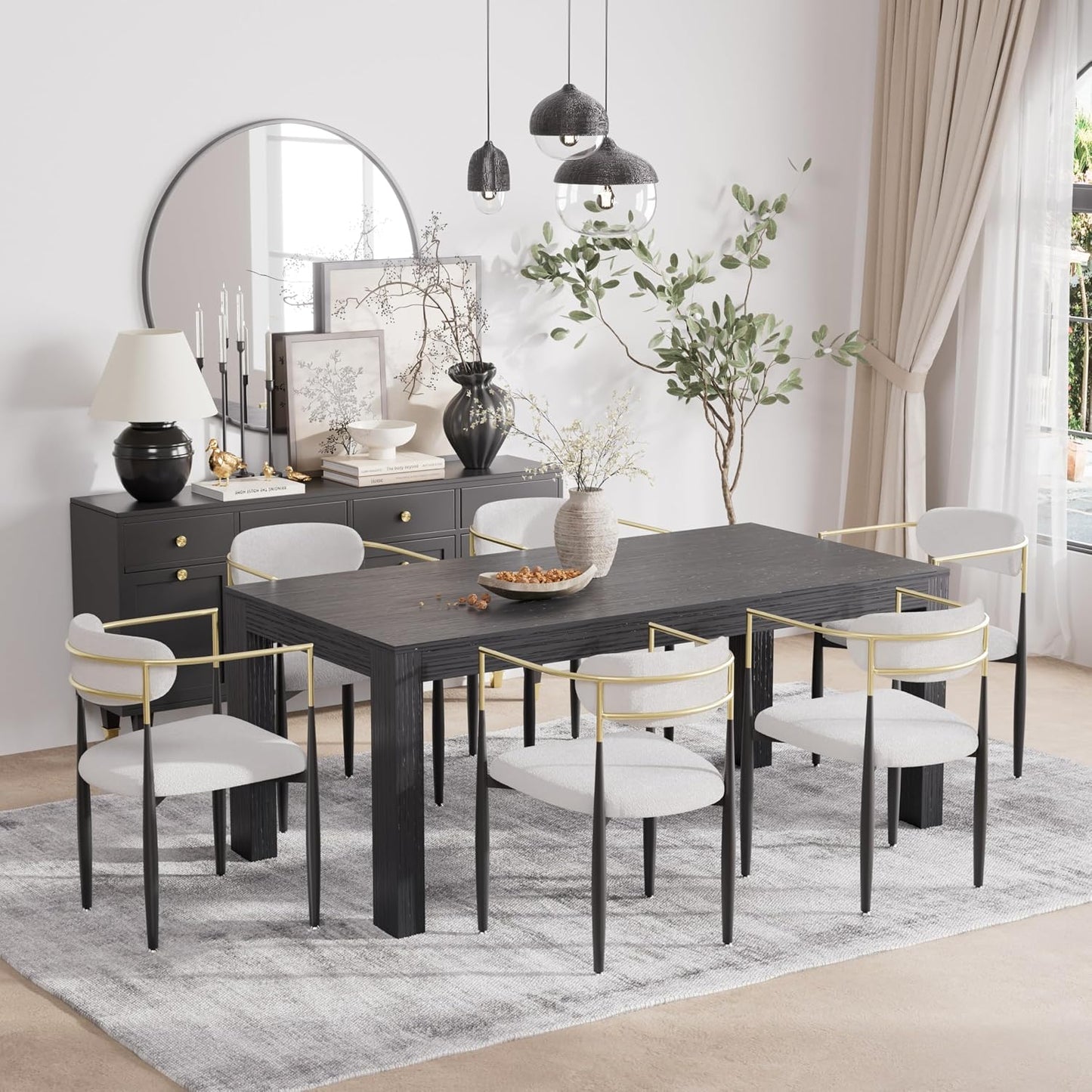 Avery Bouclé Dining Chair Set