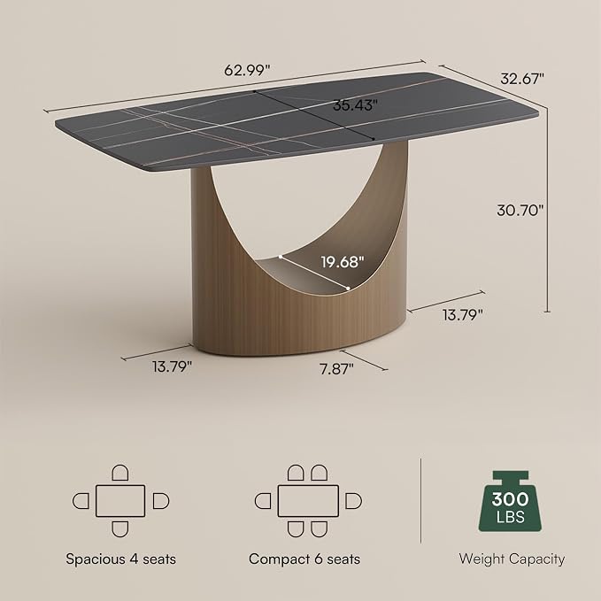 Pandora Luxe™ Sintered Stone Dining Table