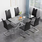 Celeste Rectangular Glass Dining Set