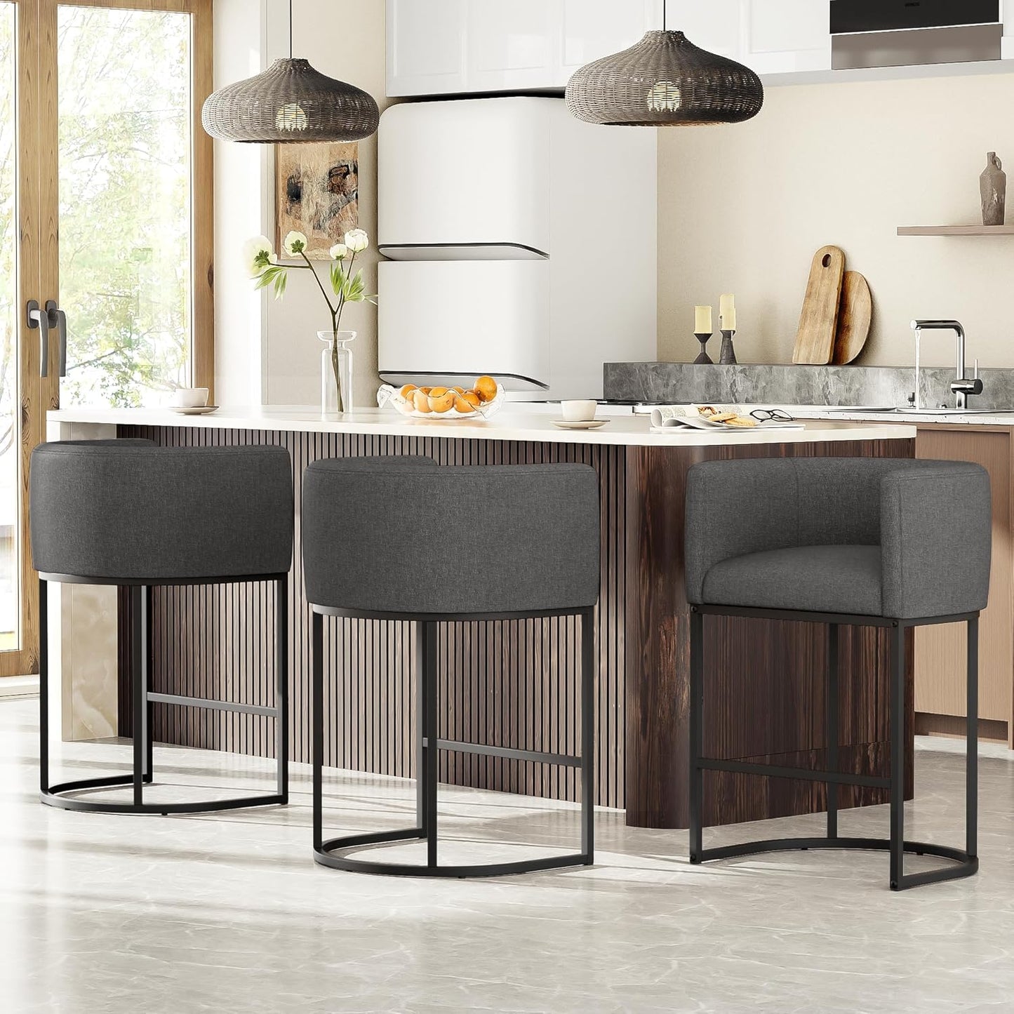 Luxe Curve Counter Stool Set