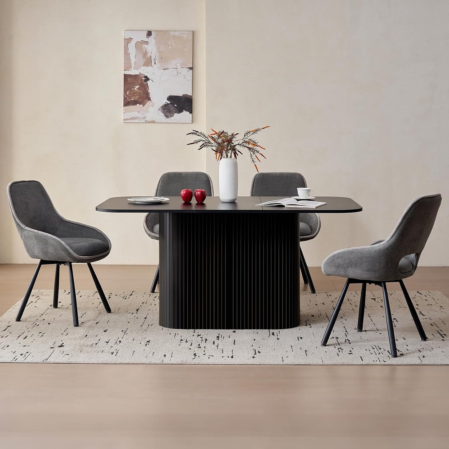 Monroe Fluted Pedestal Dining Table