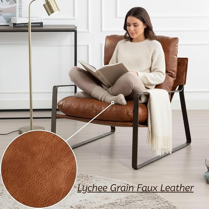 Montrose Fabric & Leather Accent Chair