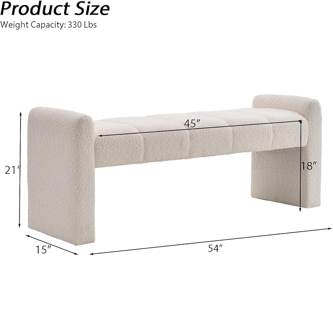 Modern Channel Tufted Upholstered Bench