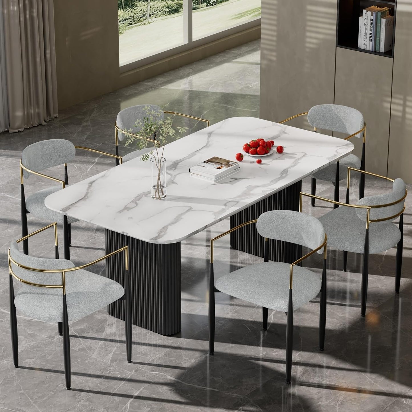 Avery Bouclé Dining Chair Set