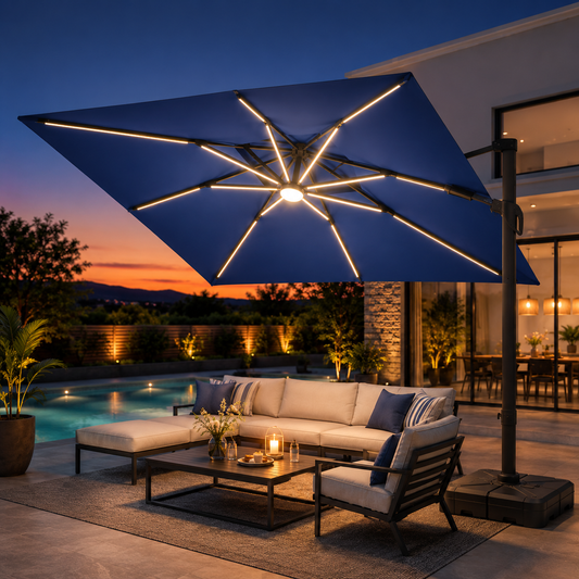 LumiShade LED Cantilever Umbrella