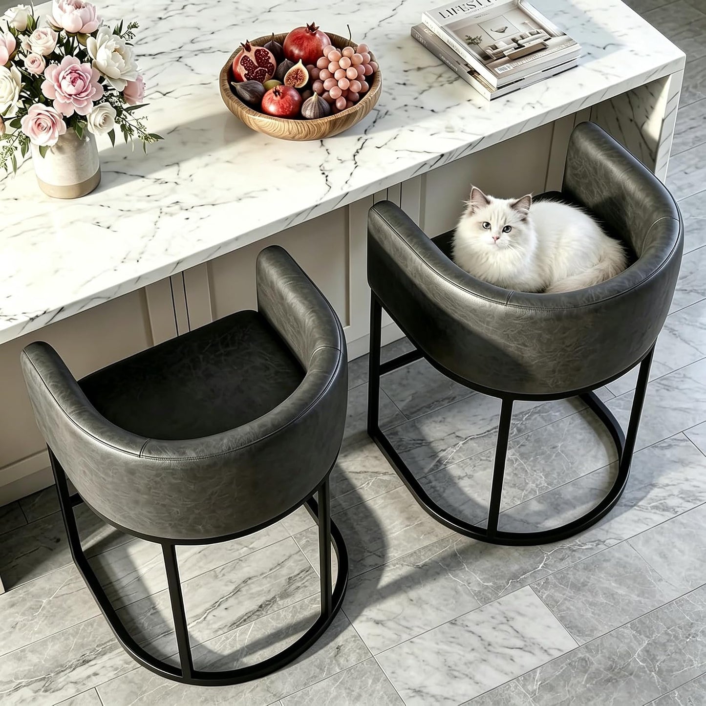 Luxe Curve Counter Stool Set