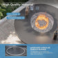 EmberGlow Patio Dining Set with Fire Pit Table