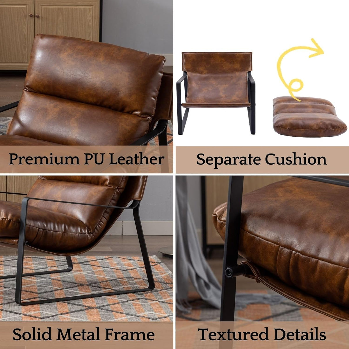 Montrose Fabric & Leather Accent Chair