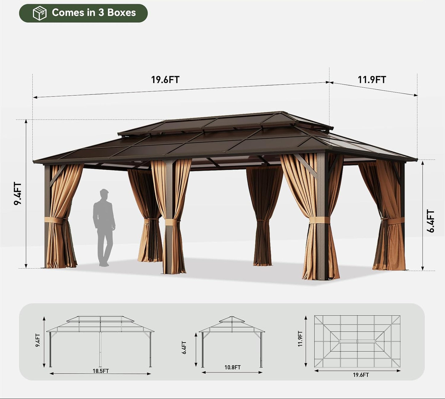 Escape Double Roof Gazebo