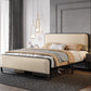 Modern Curved Upholstered Platform Bed