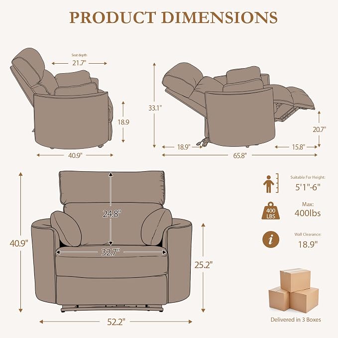 CloudComfort™ Power Recliner Chair