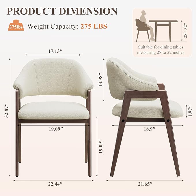 Rowan Upholstered Dining Chair Set