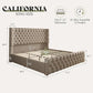 Luxe Diamond Tufted Wingback Bed