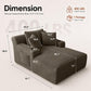Modern Oversized Corduroy Cloud Chaise Lounge