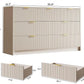 Minimalist Wood Dresser with Fluted Drawers
