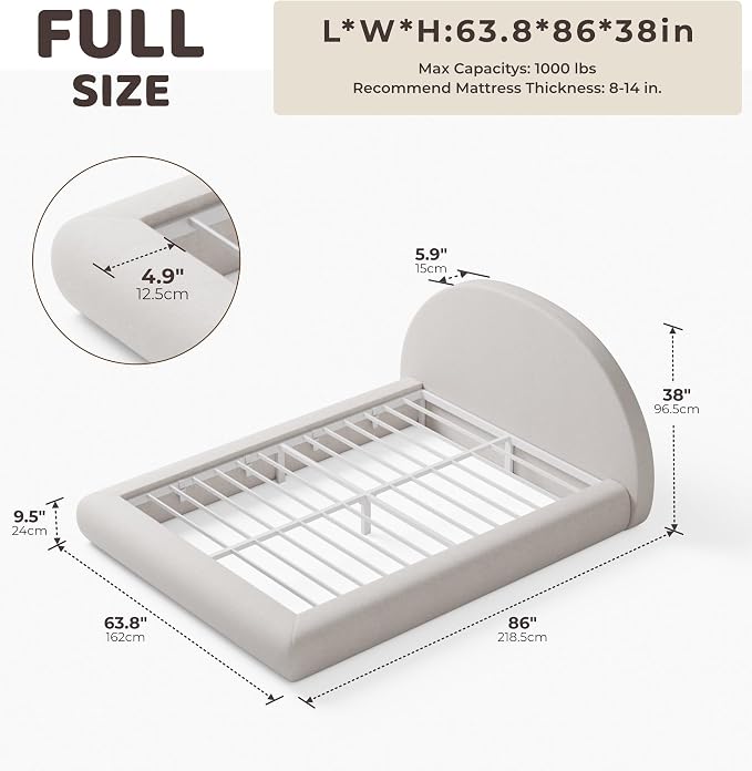 Luna Arch Upholstered Bed