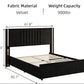Modern Channel Tufted Velvet Bed