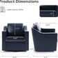 Fairmont™ Genuine Leather Swivel Barrel Chair