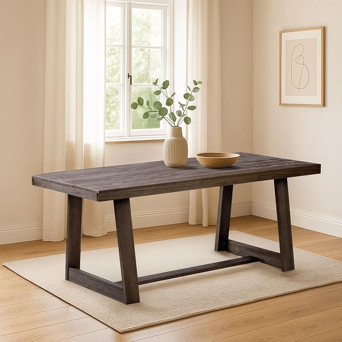 Heritage Grove Solid Wood Farmhouse Dining Table