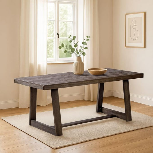 Heritage Grove Solid Wood Farmhouse Dining Table
