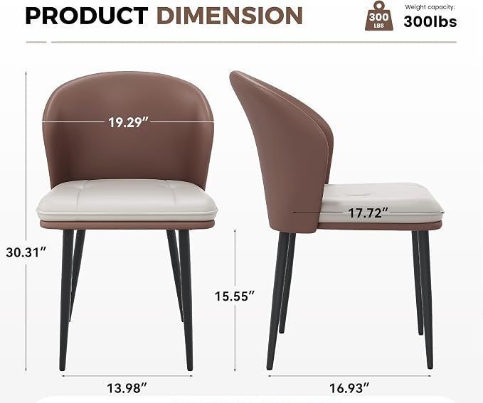 Hudson Faux Leather Dining Chair Set