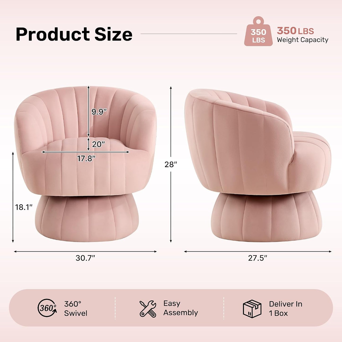 Serafina™ Velvet Swivel Accent Chair