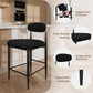 Modern Bouclé Counter Stool Set