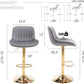 LuxeGold 360° Velvet Bar Stool Set