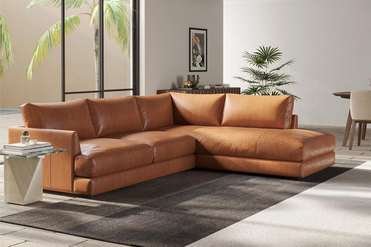 Monte Carlo™ Nappa Leather Sectional
