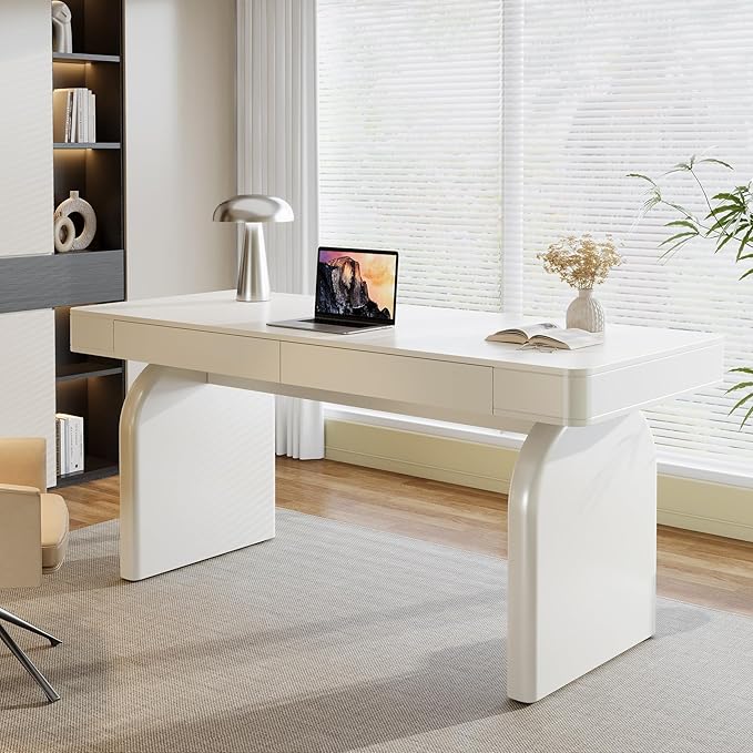Luna Luxe Executive Desk with Storage Drawers