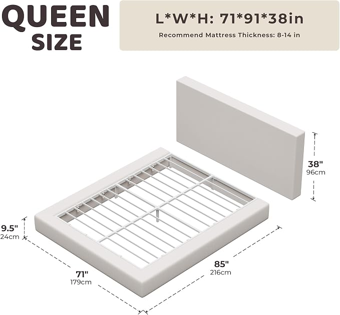 Cloud Chenille Upholstered Bed