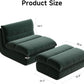 Modern Corduroy Lounge Chair with Ottoman