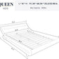 Modern LED Storage Bed Frame with Adjustable Headboard