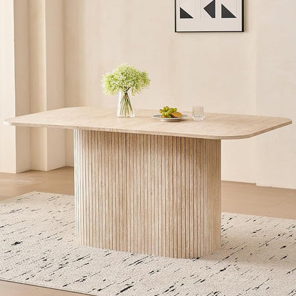 Monroe Fluted Pedestal Dining Table