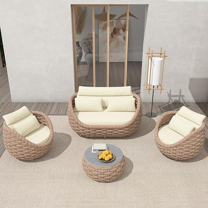 Riviera Rope 4 Piece Outdoor Conversation Set