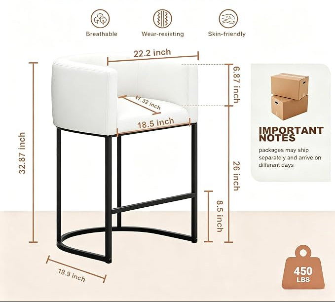 Luxe Curve Counter Stool Set