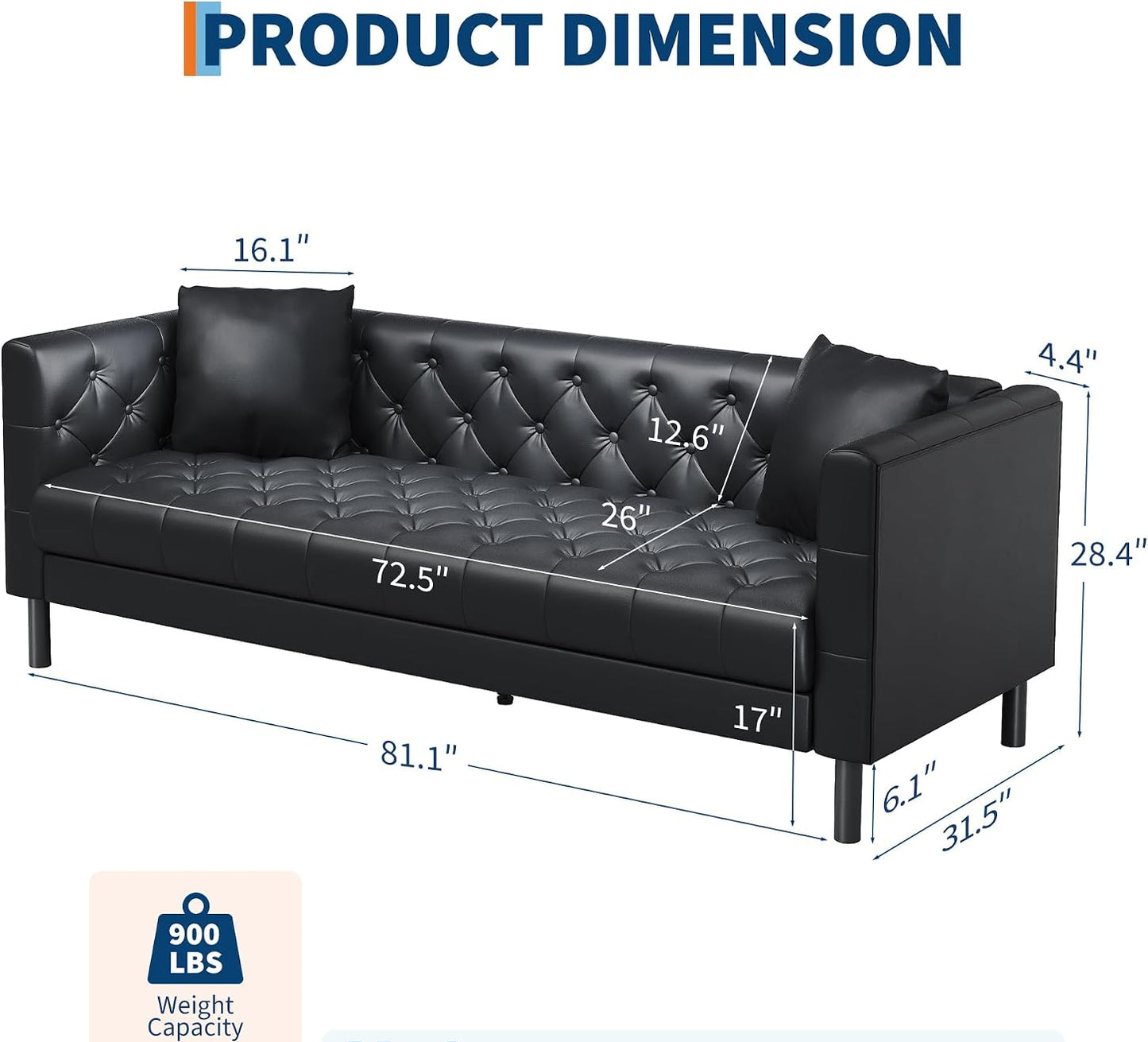 Heritage Tufted Leather Sofa