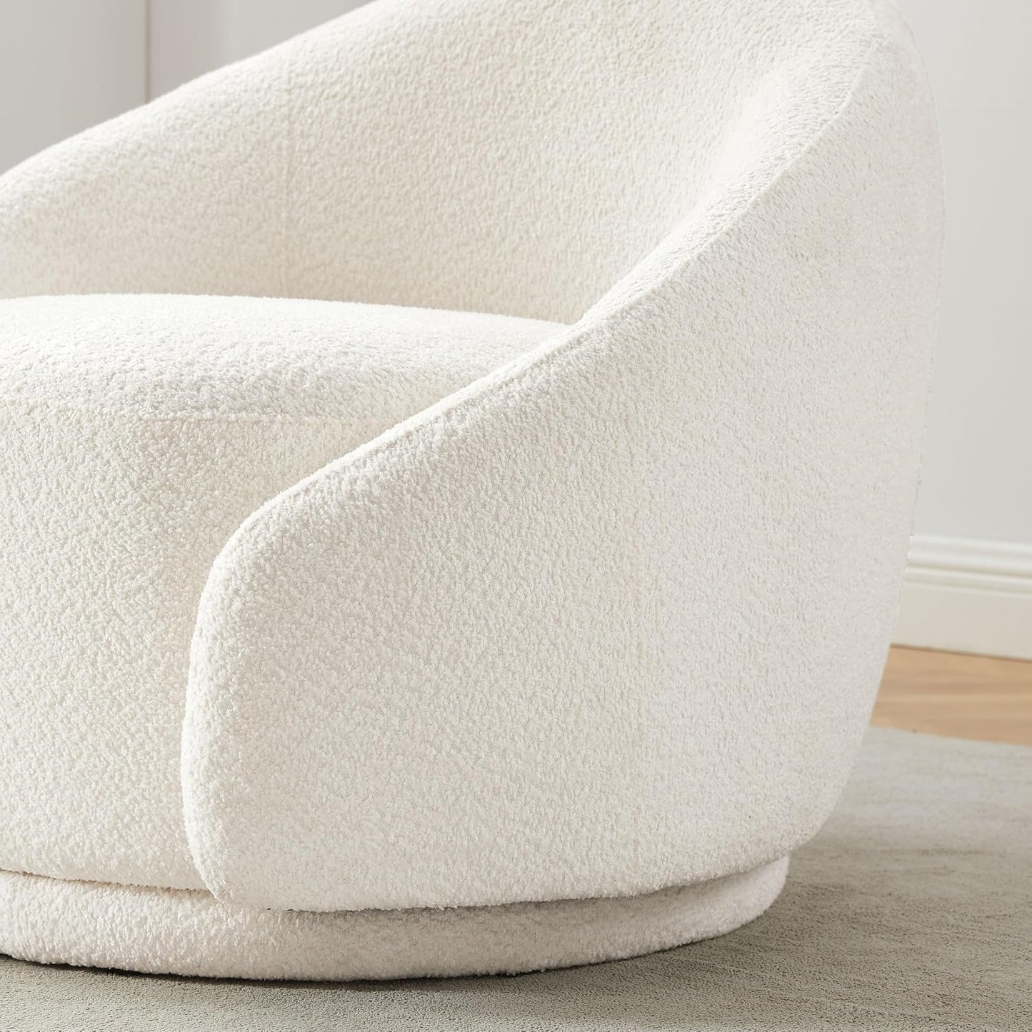 Sherpa Swivel Barrel Accent Chair