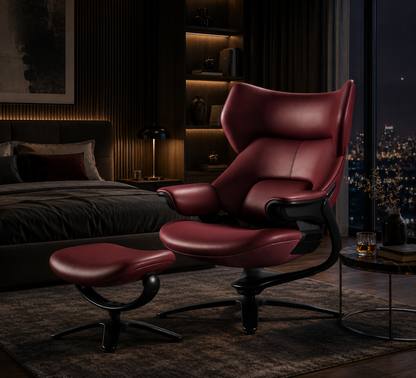 Wellington™ Genuine Leather Recliner & Ottoman